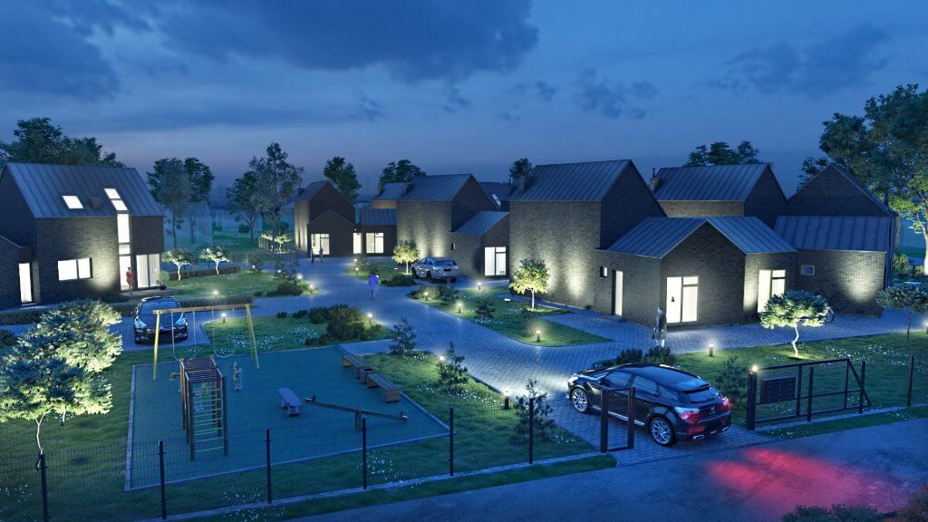 Pavilnio 15 (Tolimosios Sodų 4-oji g. 19) - Row housing - visualization