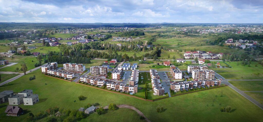 Pilaitės terasos 3-4 etapai (Simono Grunau g. 30, 32, 34, 36, 38, 40) - Rindu mājas - vizualizācija