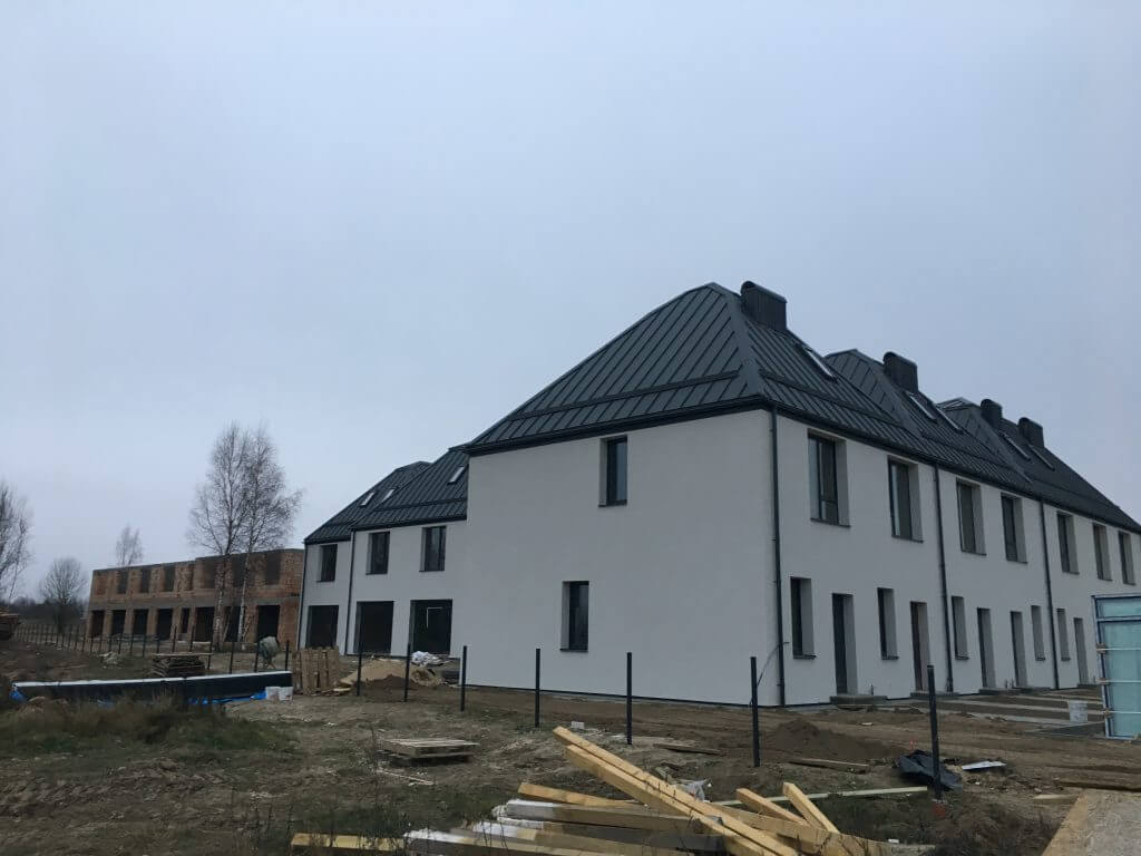 Rytinė žvaigždė (Valonų g. 13) - Row housing - construction photos