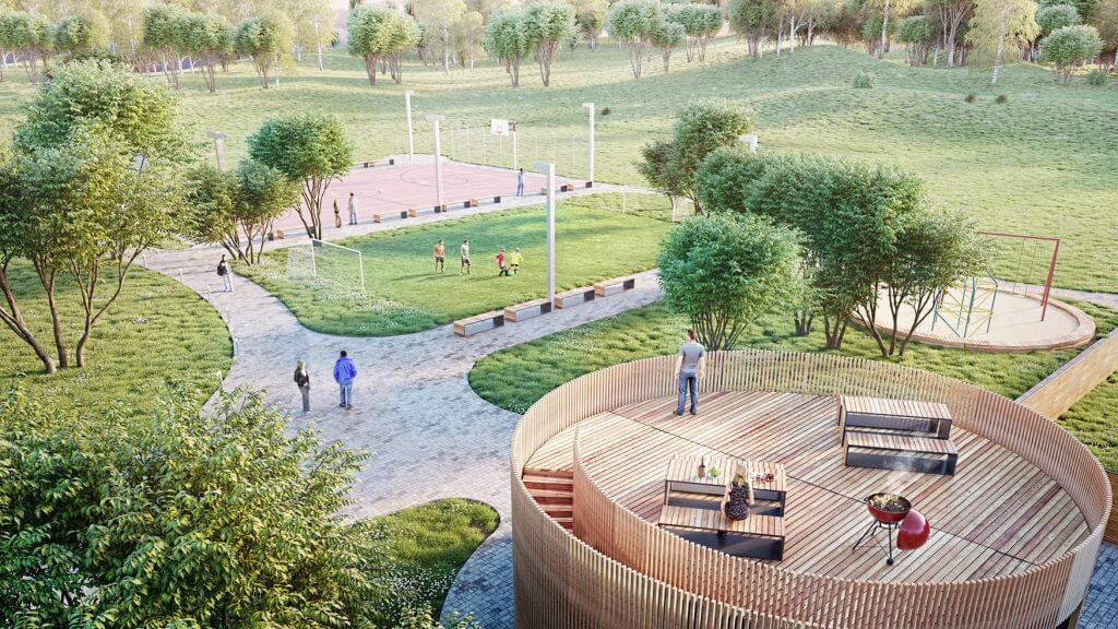 Šiaurės pašvaistė (Danės/Įsrūties g.) - Row housing - visualization