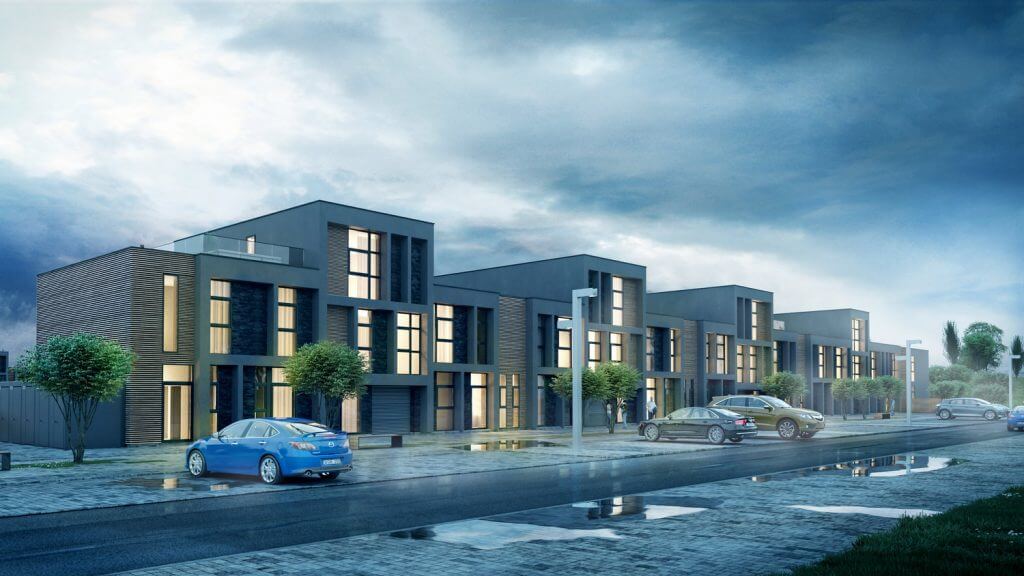 Šiaurės pašvaistė (Danės/Įsrūties g.) - Row housing - visualization