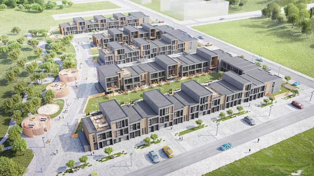 Šiaurės pašvaistė (Danės/Įsrūties g.) - Row housing - visualization