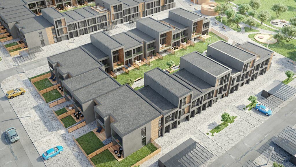 Šiaurės pašvaistė (Danės/Įsrūties g.) - Row housing - visualization