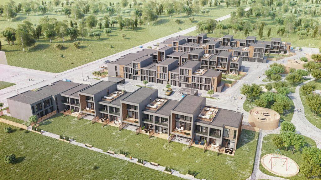 Šiaurės pašvaistė (Danės/Įsrūties g.) - Row housing - visualization