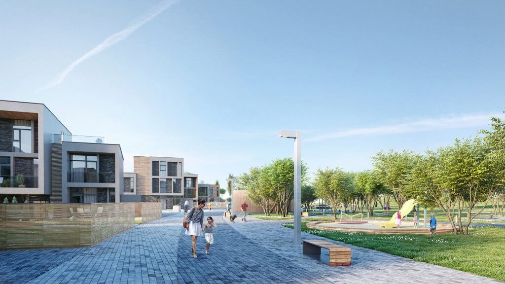 Šiaurės pašvaistė (Danės/Įsrūties g.) - Row housing - visualization