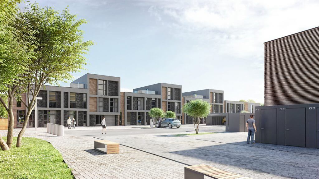 Šiaurės pašvaistė (Danės/Įsrūties g.) - Row housing - visualization