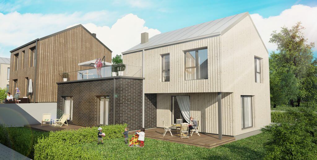 Voverės namų kvartalas (Piliavos g.) - Row housing - visualization