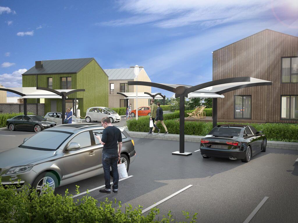 Voverės namų kvartalas (Piliavos g.) - Row housing - visualization