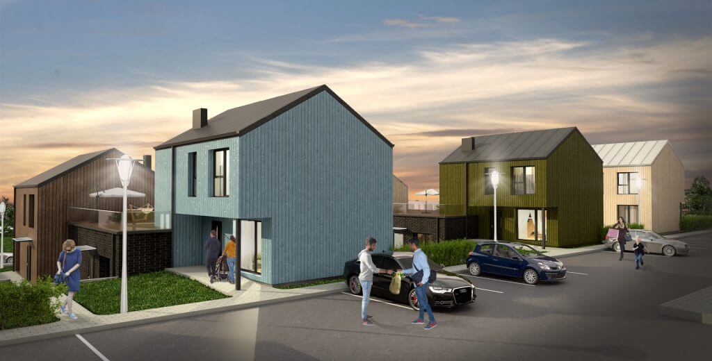 Voverės namų kvartalas (Piliavos g.) - Row housing - visualization