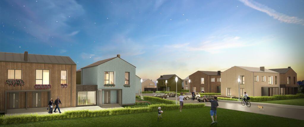 Voverės namų kvartalas (Piliavos g.) - Row housing - visualization