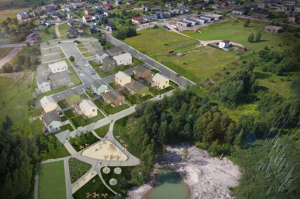 Voverės namų kvartalas (Piliavos g.) - Row housing - visualization