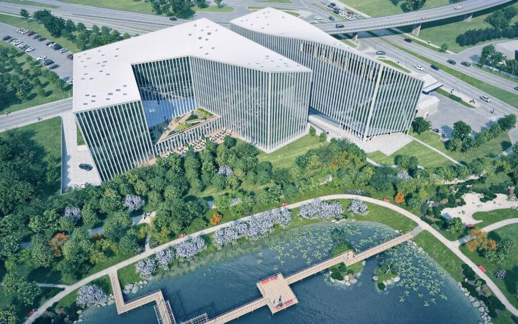 Park Town (Lvovo g. 105A) - Office center - visualization