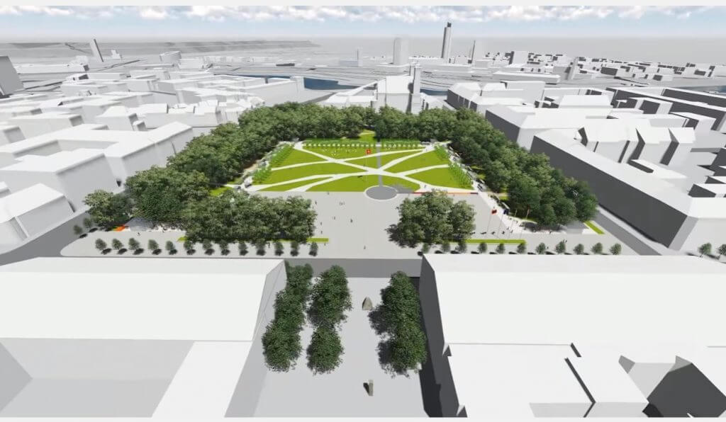 Lukiškių aikštė (Gedimino pr.) - Park - visualization