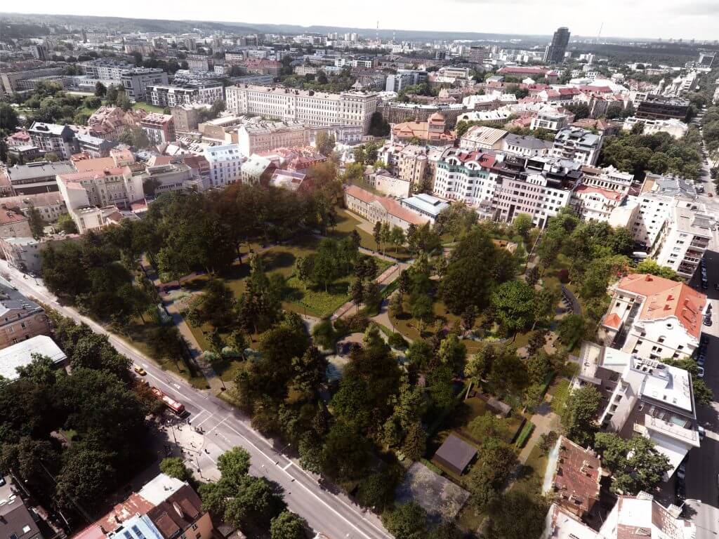 Reformatų parkas (Pylimo g.) - Parkas - vizualizacija